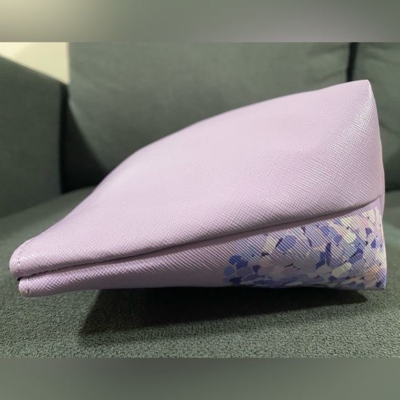 NWT Marc Tetro White Westie Dog Print & Purple Hydrangea Flowers Bag - Picture 4 of 13